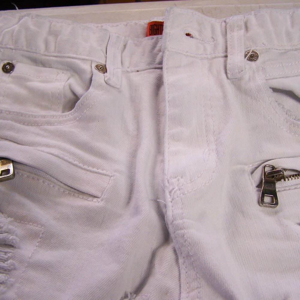 Dstakt Denim White Distressed Jeans Size 11-12